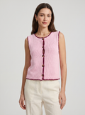 Women's Sleeveless Slim-Fit Cardigan Sweater