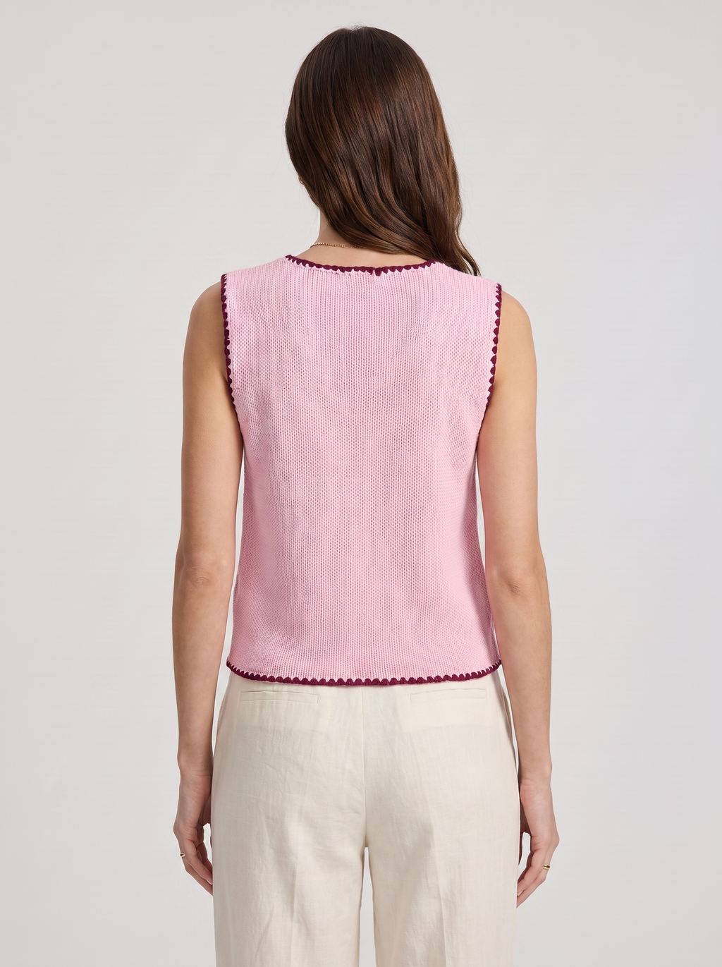 Women's Sleeveless Slim-Fit Cardigan Sweater
