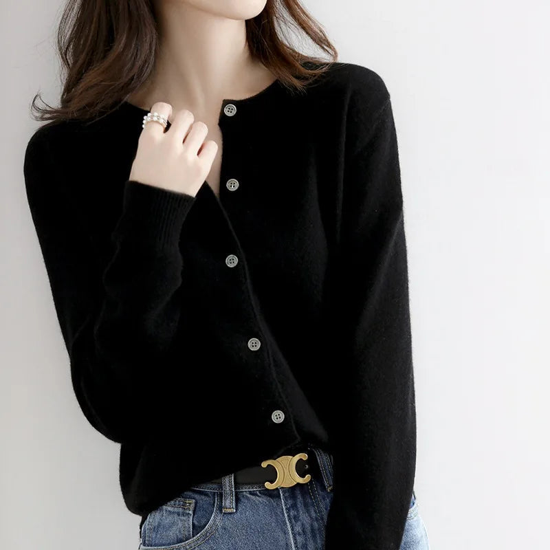 Women's Soft Button Cardigan