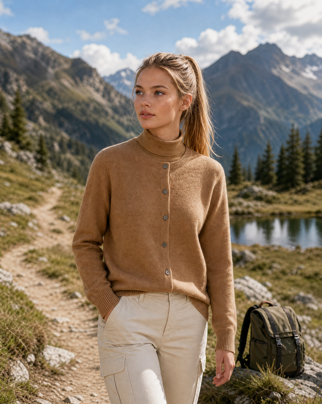 Women's Soft Button Cardigan