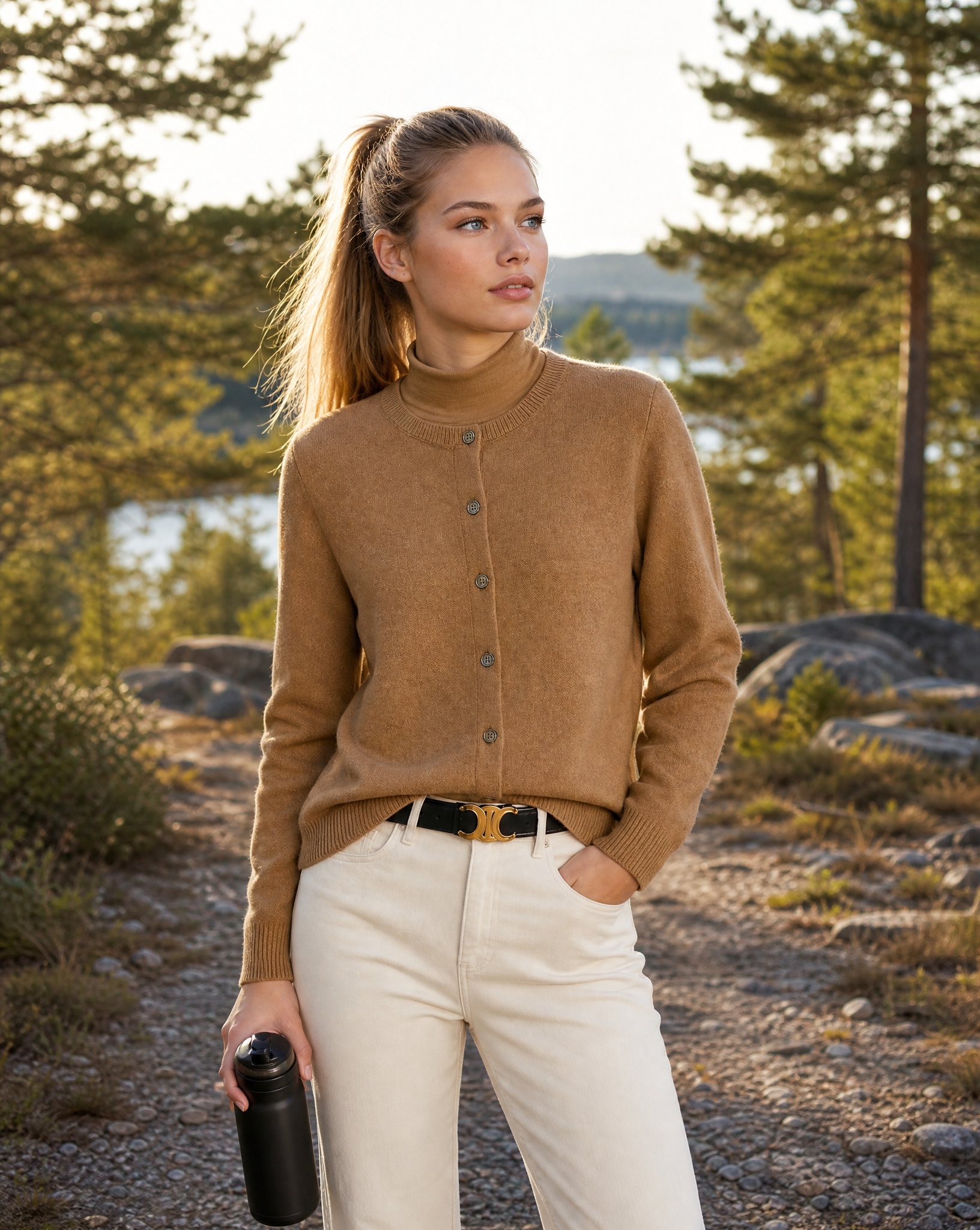 Women's Soft Button Cardigan
