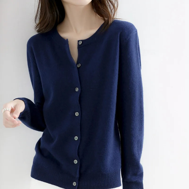 Women's Soft Button Cardigan