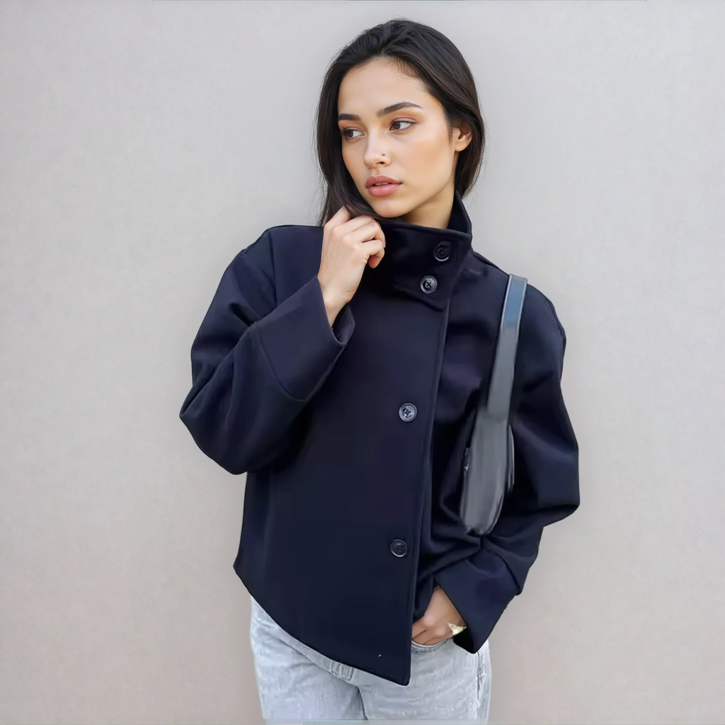 Women's Stand Collar Pea Coat