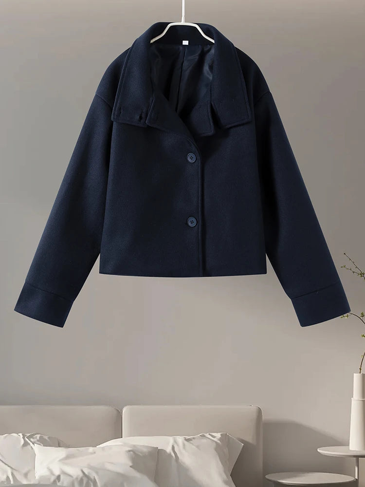 Women's Stand Collar Pea Coat