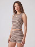 Women's Striped Loungewear Two Piece Set