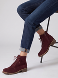 Women's Suede Round Toe Martin Boots