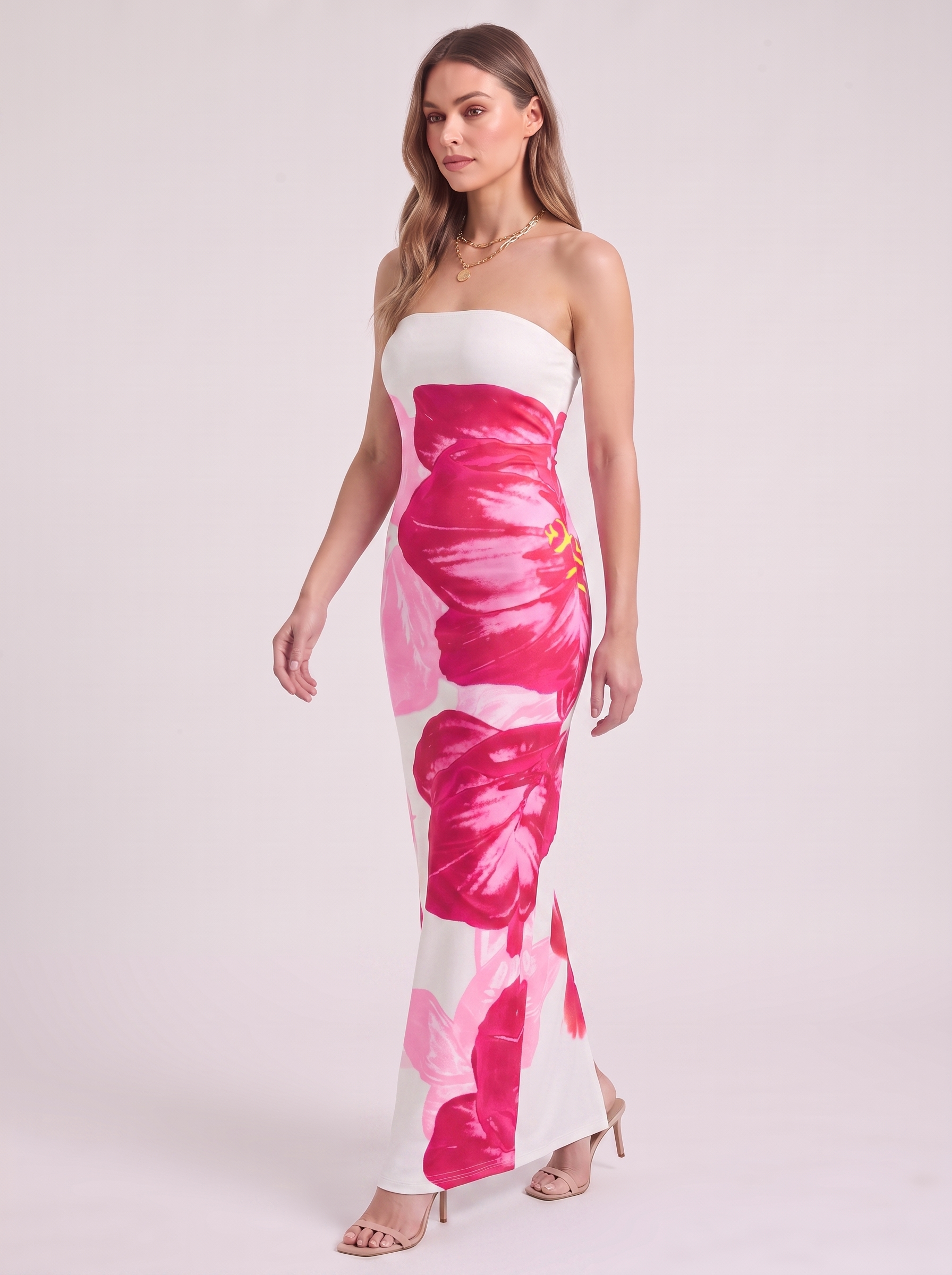 Women's Summer Maxi Dress with Slim Slit Design