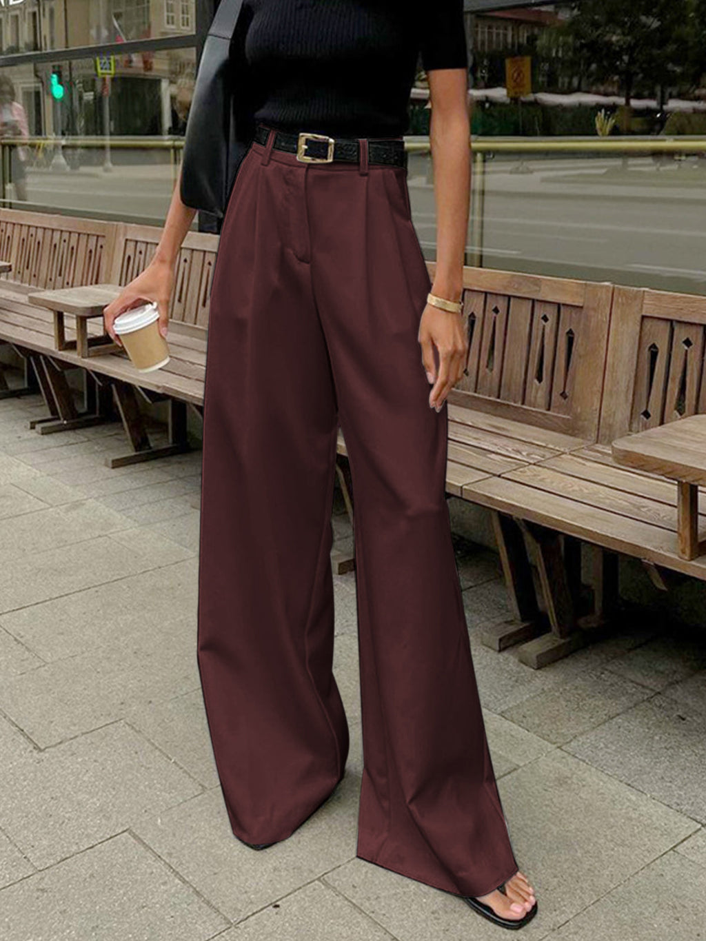 Women's Tailored Wide Leg Trousers