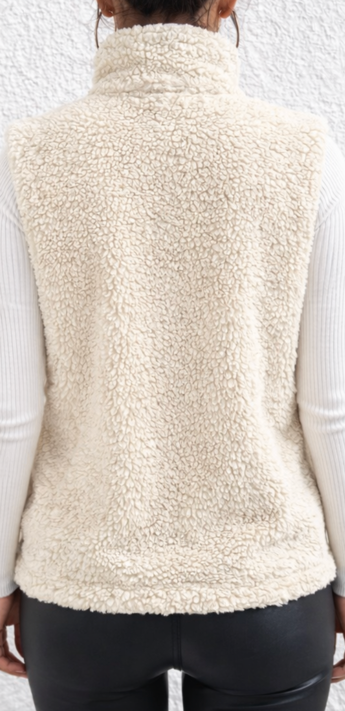 Women's Teddy Fleece Zip-Up Vest