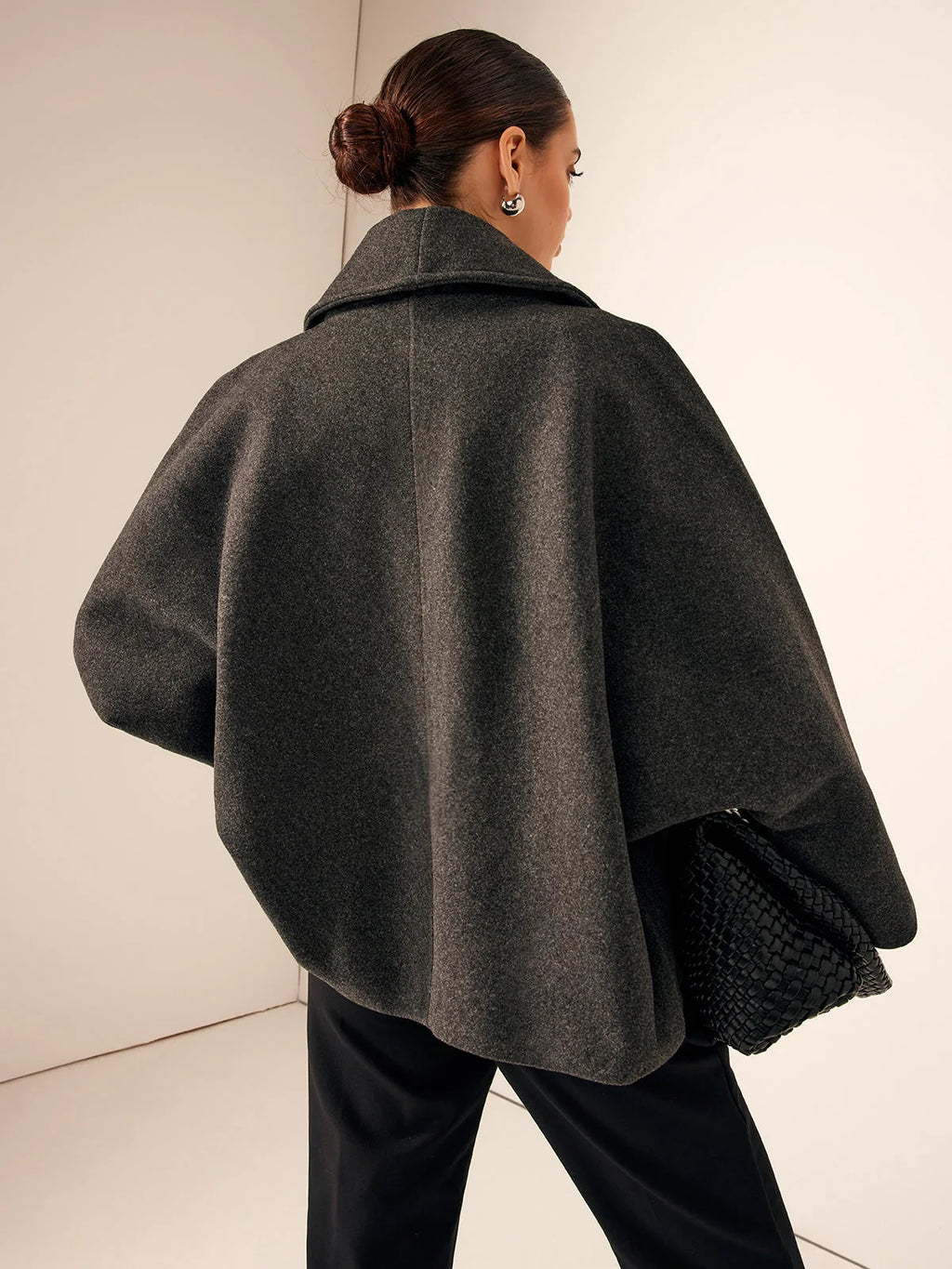 Women's Tweed Short Coat with Button Closure