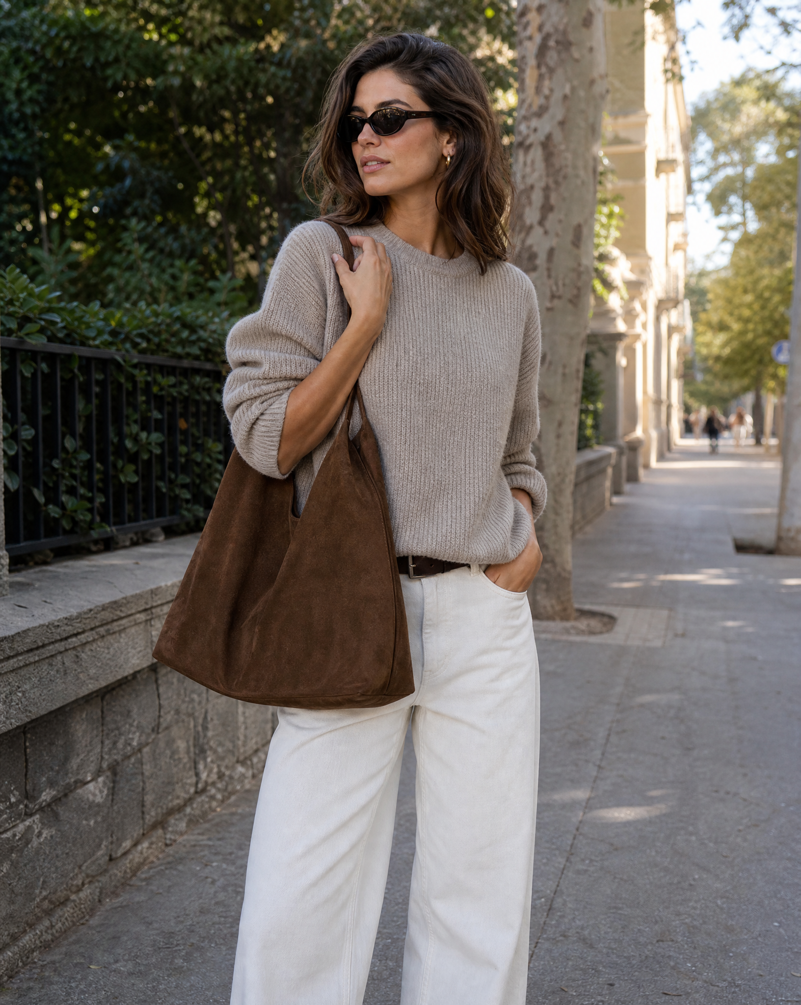Women's Vegan Suede Tote Bag
