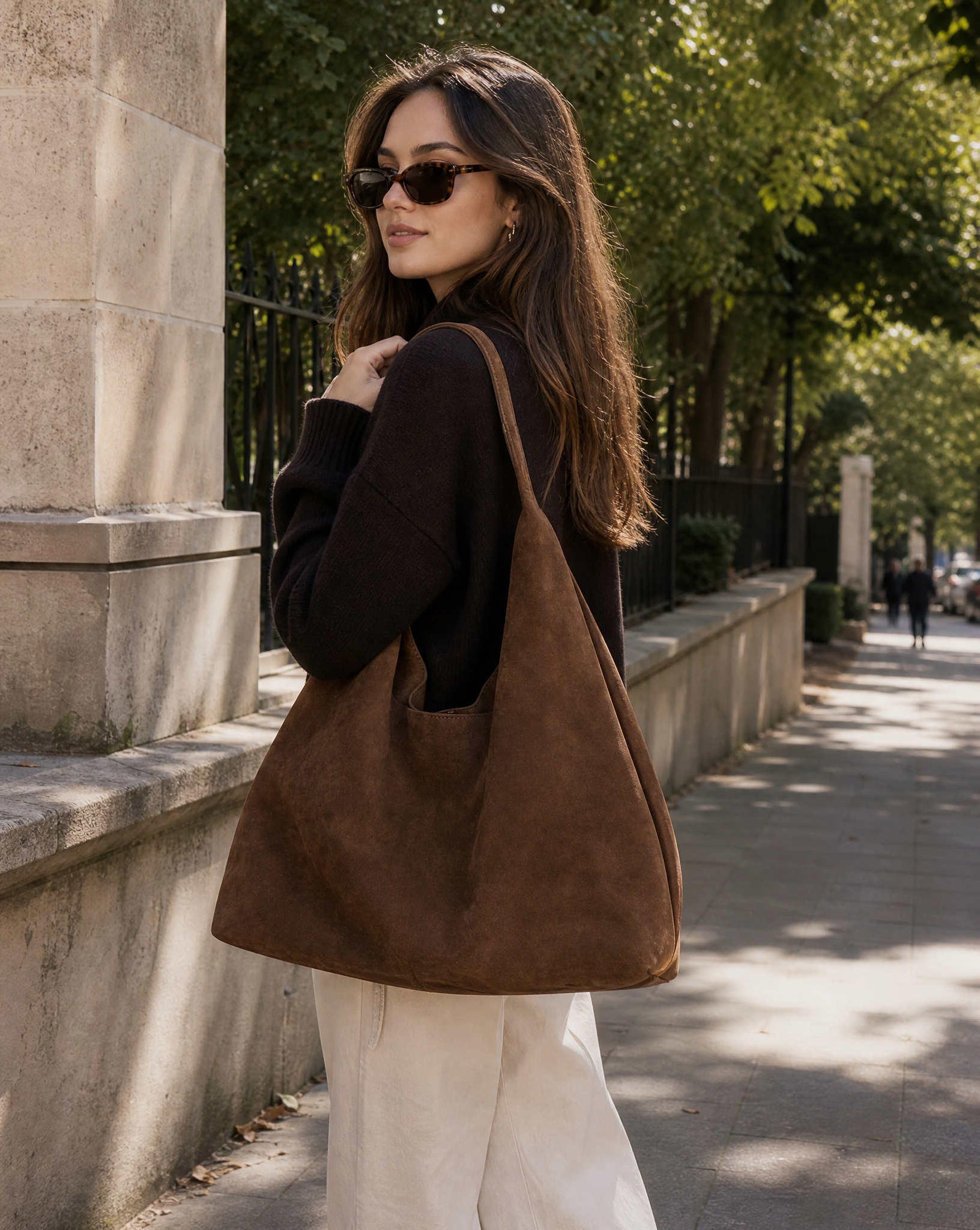 Women's Vegan Suede Tote Bag