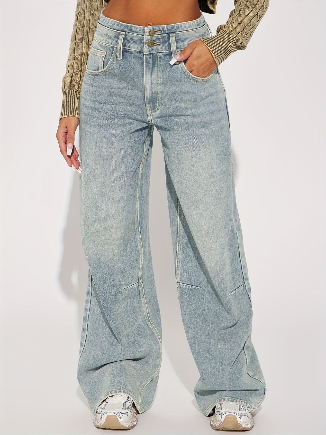 Women's Vintage Look Wide-Leg Jeans