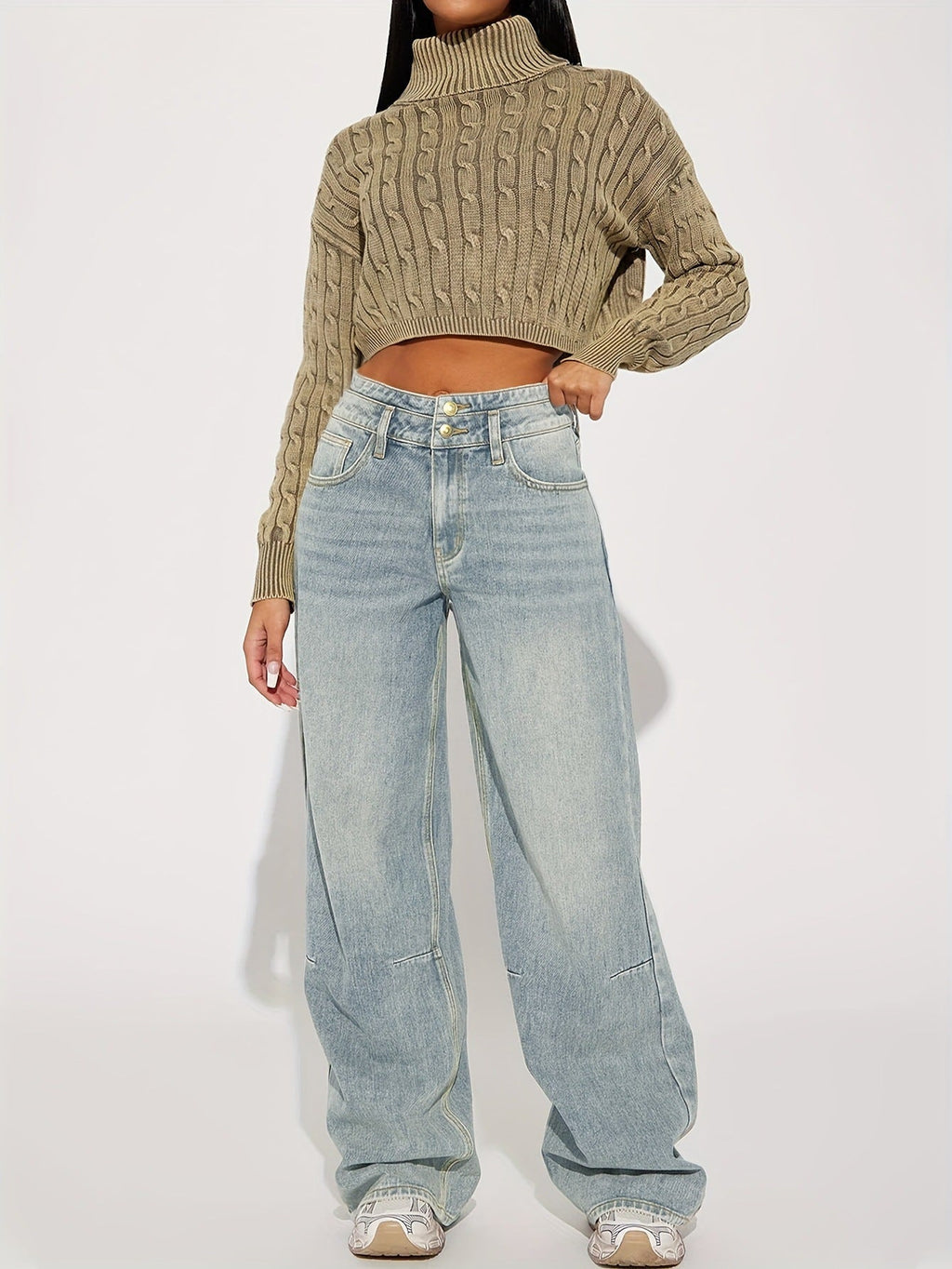Women's Vintage Look Wide-Leg Jeans