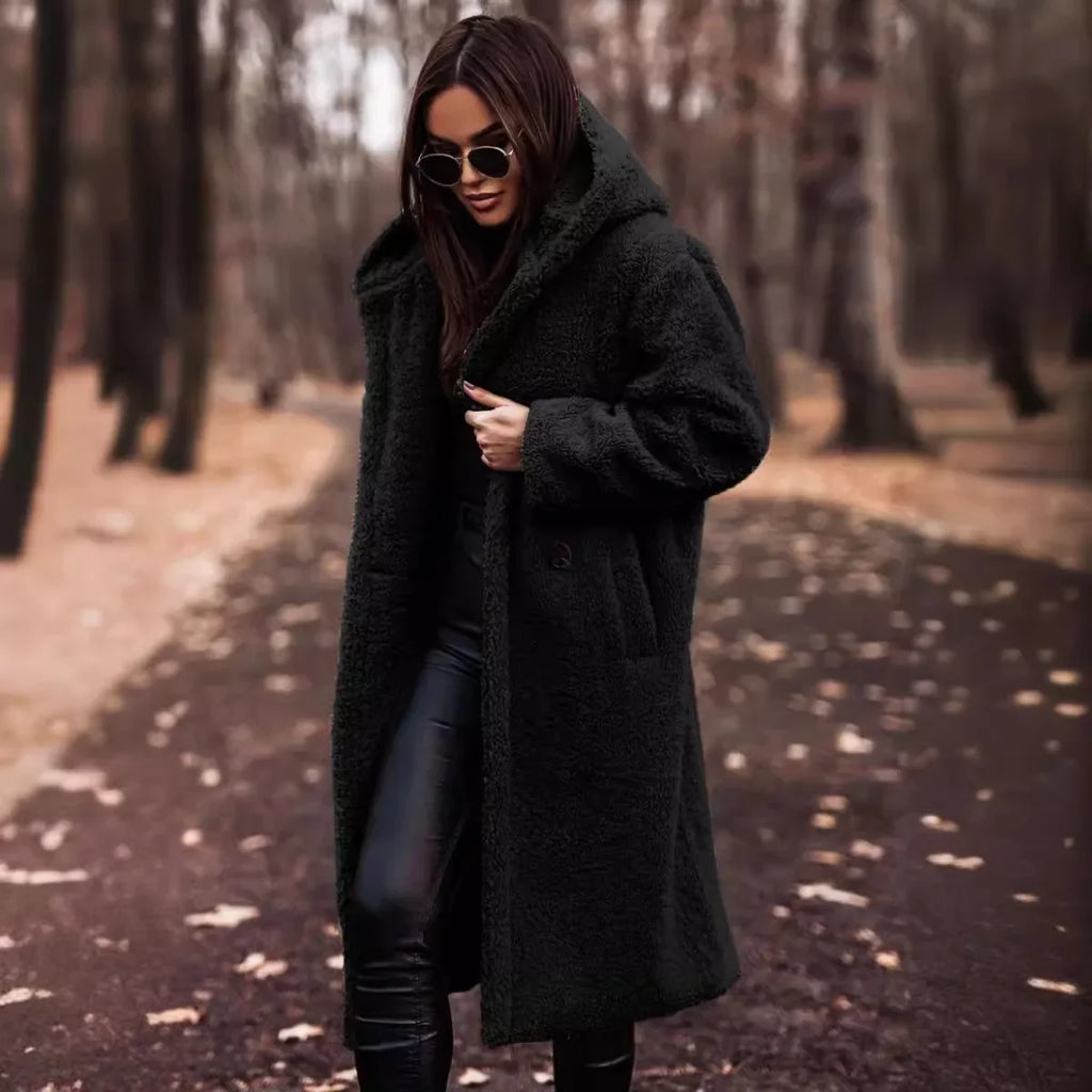 Women's Warm Fall Coat with Pockets