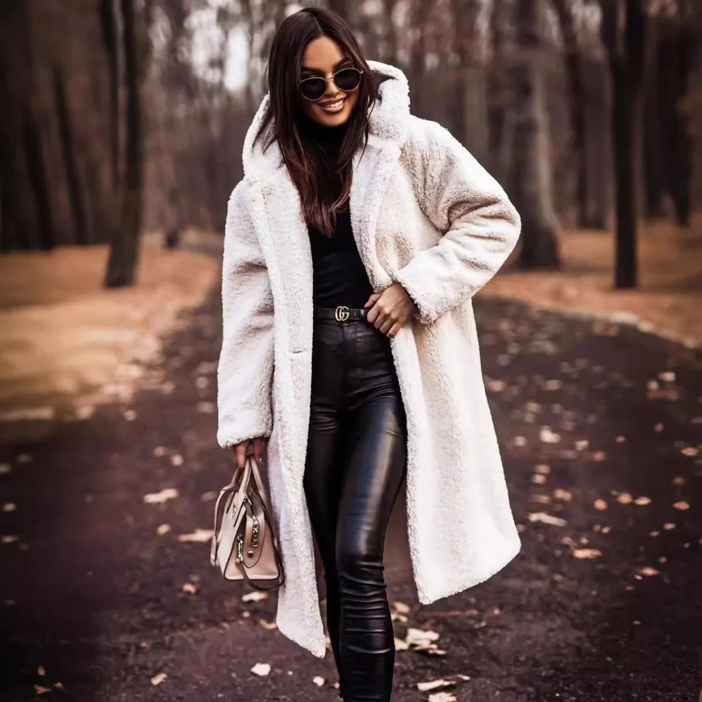Women's Warm Fall Coat with Pockets