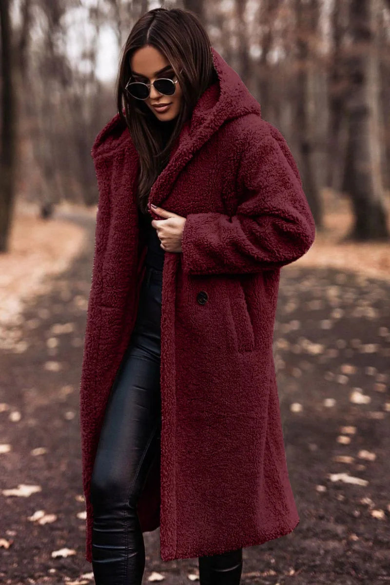 Women's Warm Fall Coat with Pockets