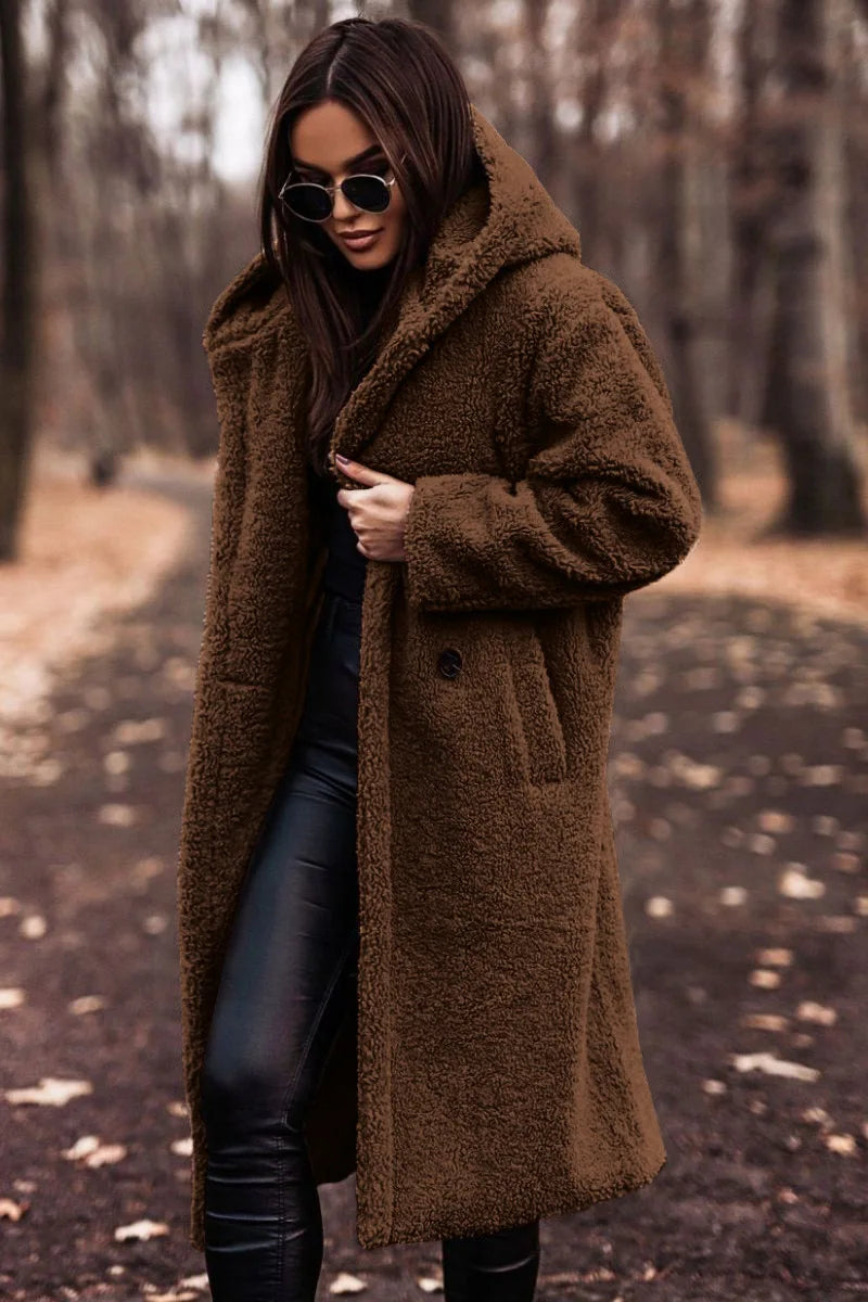 Women's Warm Fall Coat with Pockets