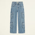 Women's Wide-Leg Baggy Cargo Jeans