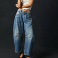 Women's Wide Leg Mid-Rise Denim Jeans