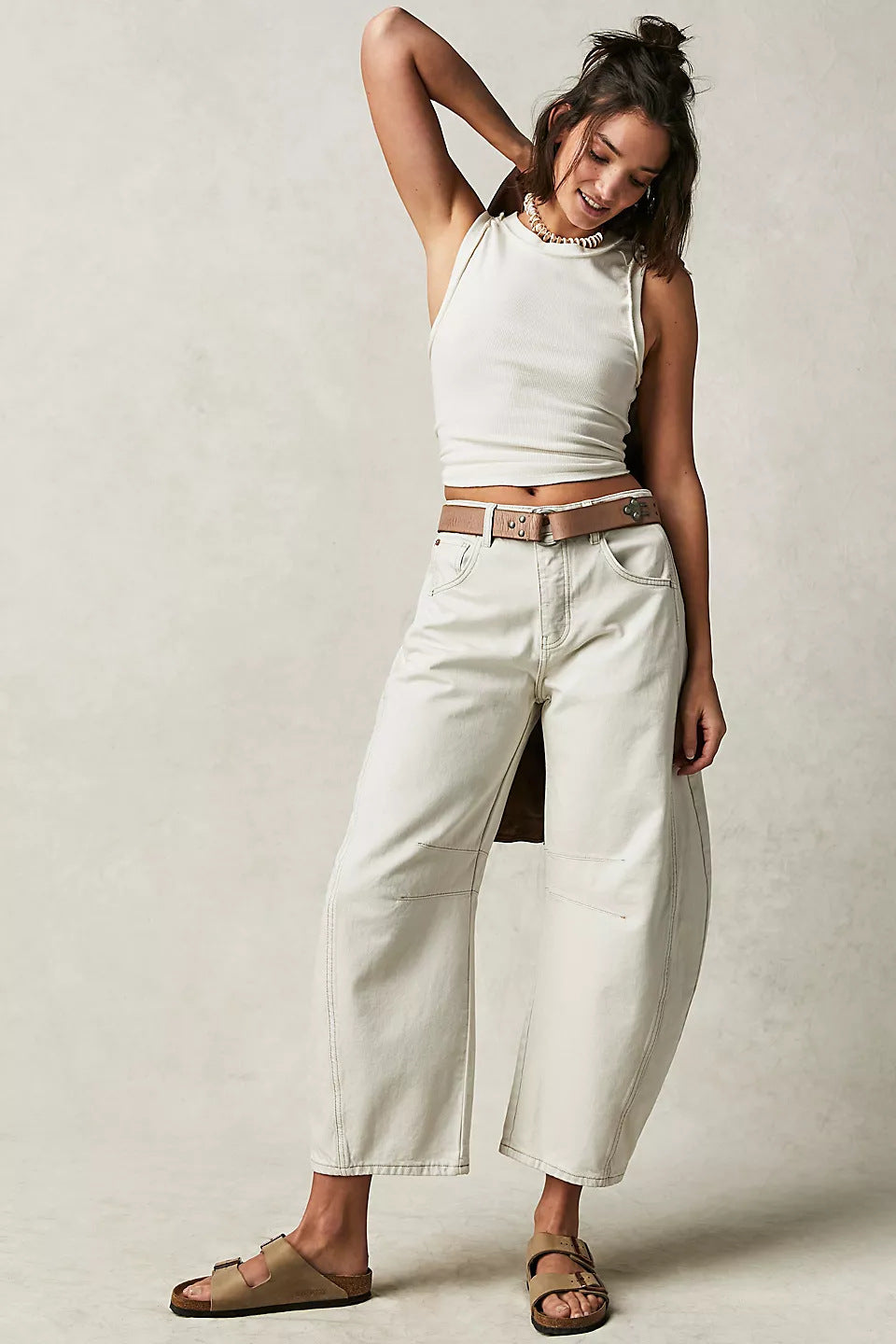 Women's Wide Leg Mid-Rise Denim Jeans