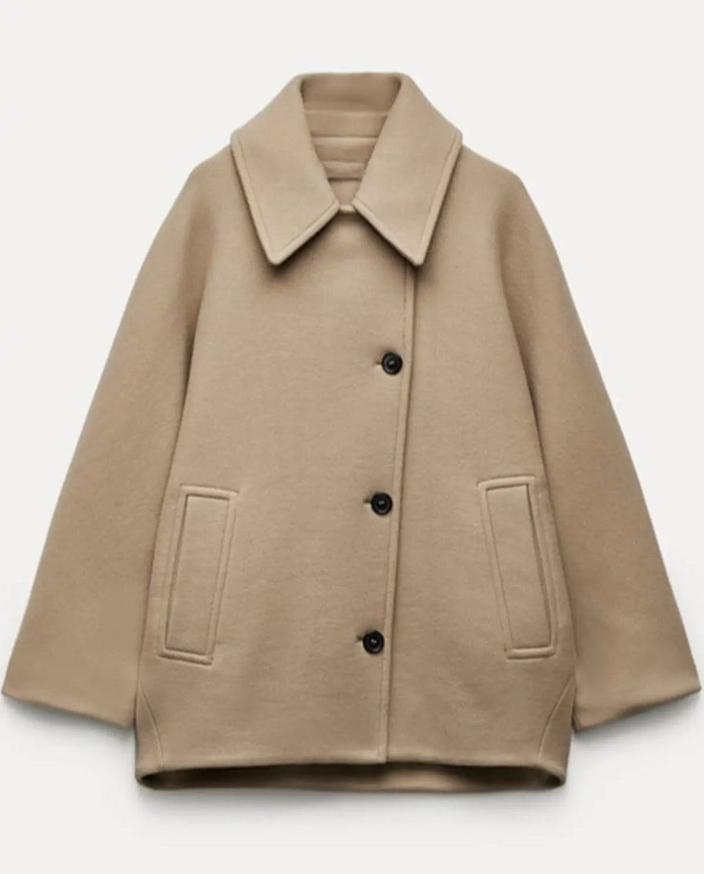 Women's Wool-Blend Short Coat Jacket for Winter