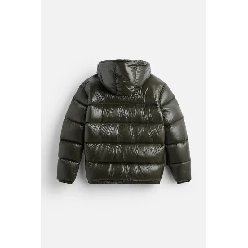 Men's Quilted Puffer Jacket with Sherpa Lining