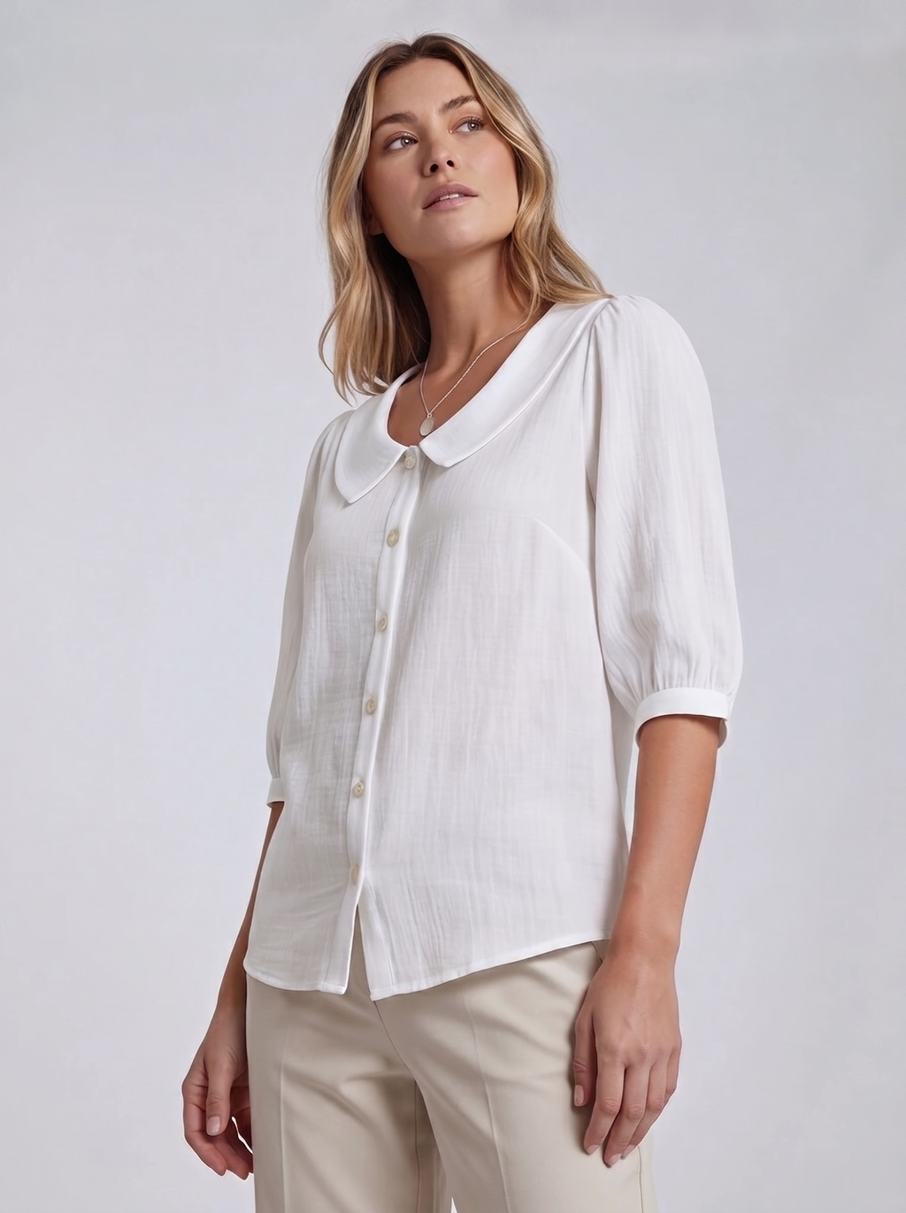 Women's Short Sleeve Blouse - Casual Summer Top