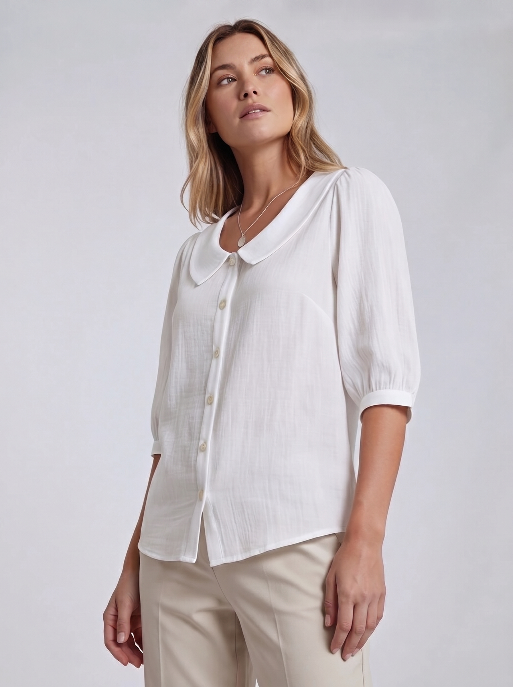 Women's Short Sleeve Blouse - Casual Summer Top