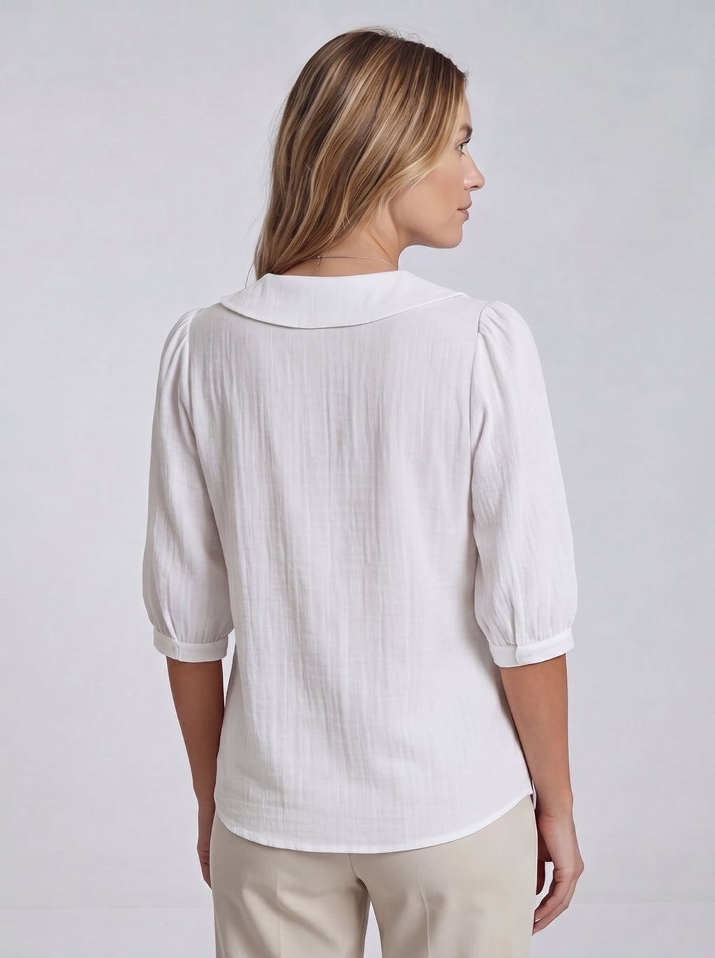 Women's Short Sleeve Blouse - Casual Summer Top