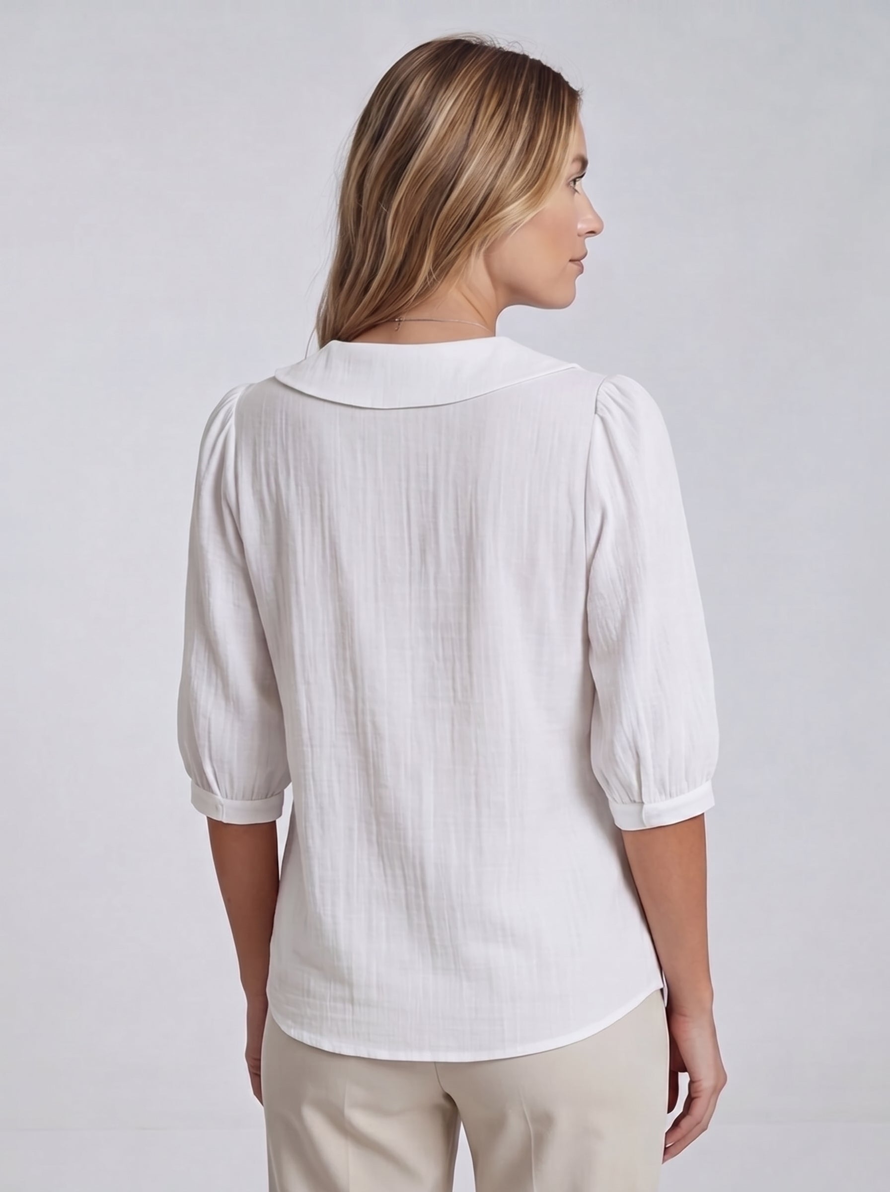 Women's Short Sleeve Blouse - Casual Summer Top
