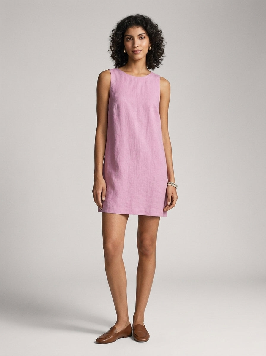 Women's Backless Summer Dress with Sleeveless Style