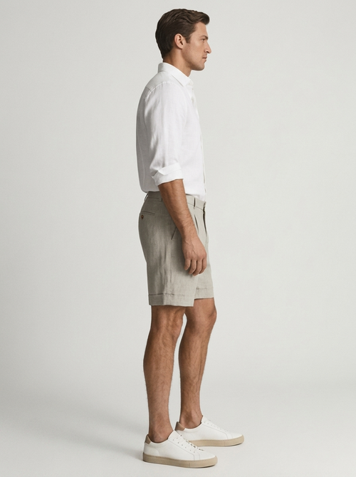 Men's Linen Chino Shorts for Summer Casual Wear