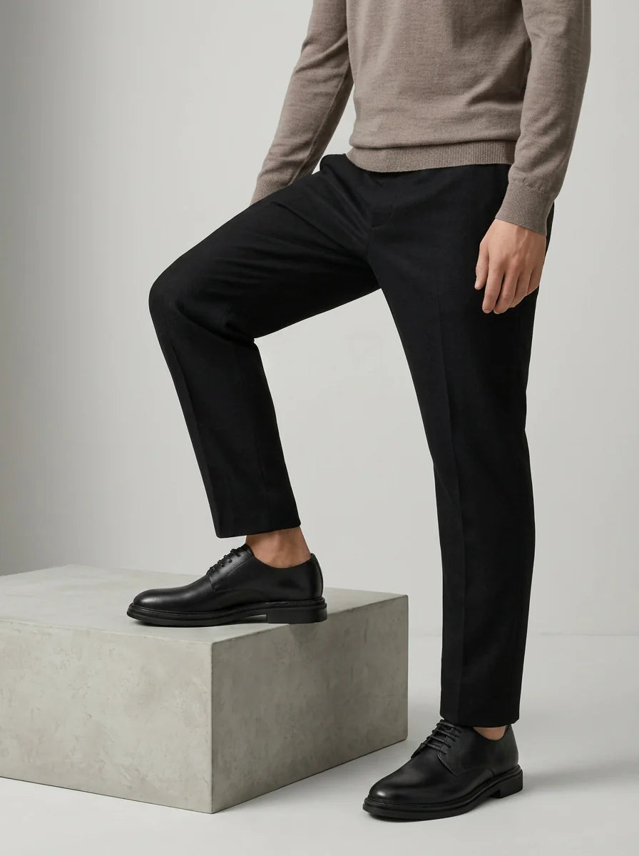 Men's Elegant Lace-Up Derby Shoes for Formal and Casual Wear