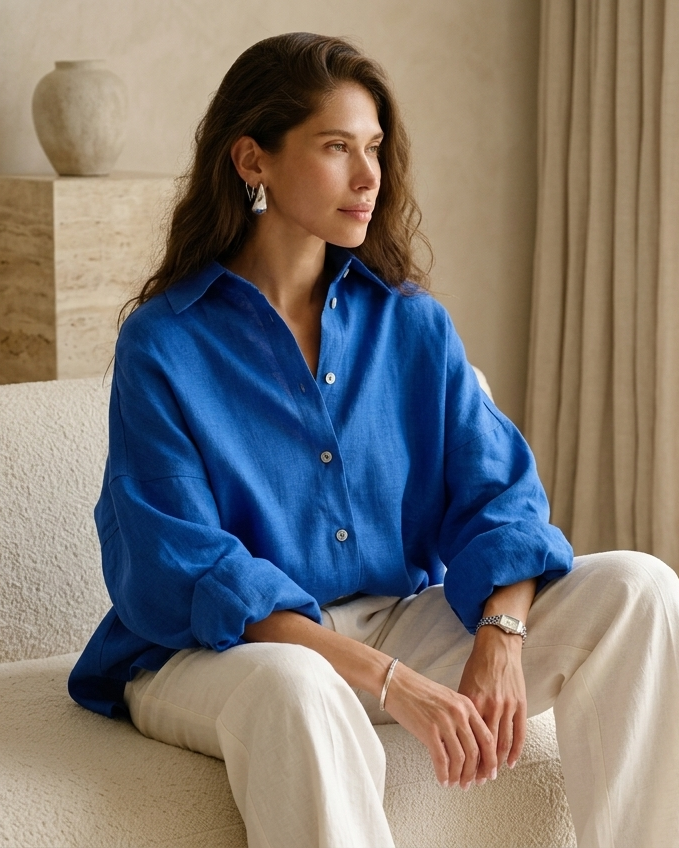 Women's Oversized Blouse - Summer Tops for Women