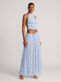 Women's Halter Pleated Skirt Set