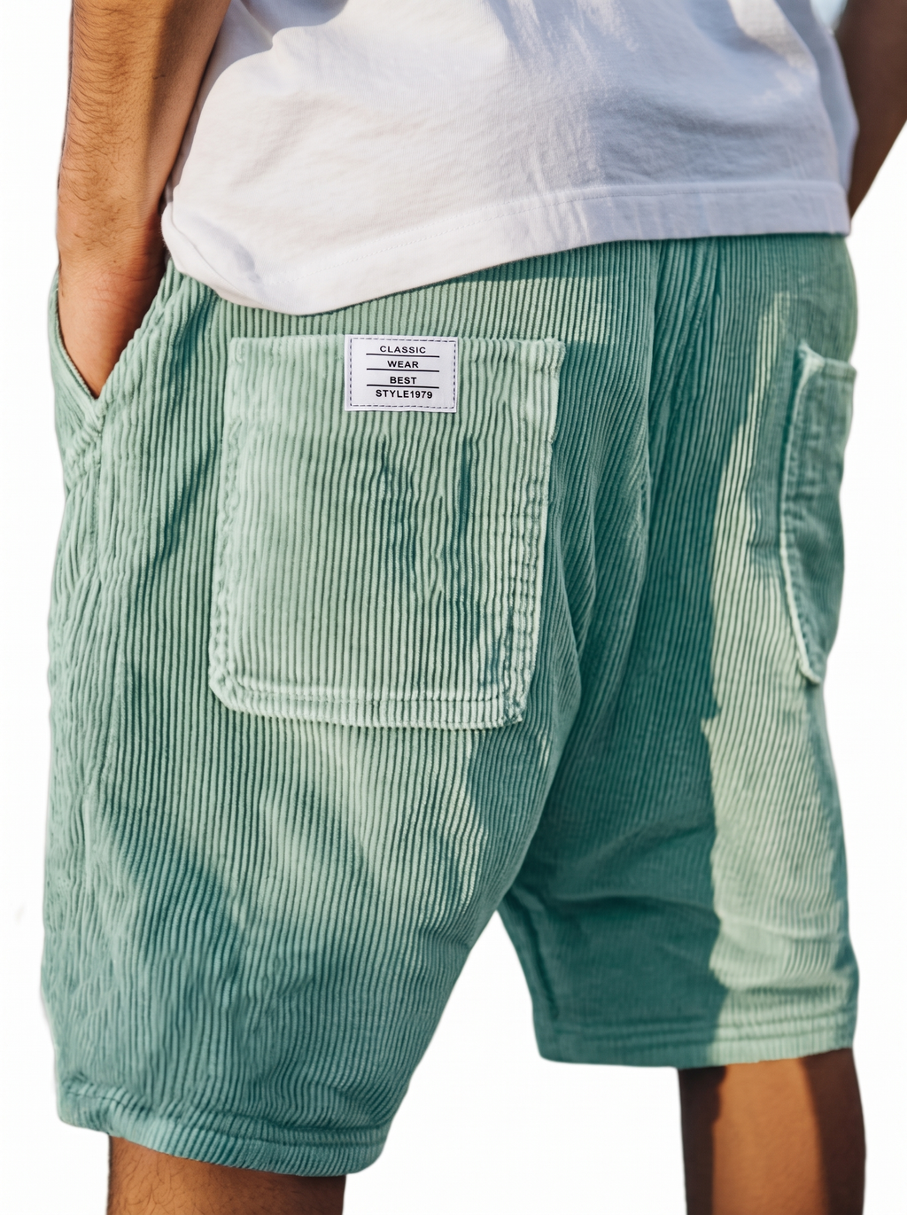 Men's Multi-Pocket Corduroy Shorts for Casual Summer Wear
