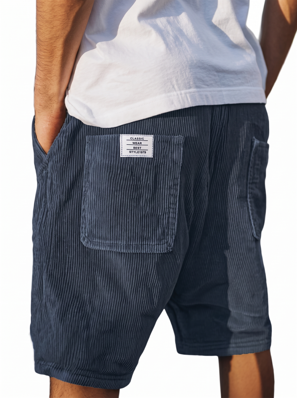 Men's Multi-Pocket Corduroy Shorts for Casual Summer Wear
