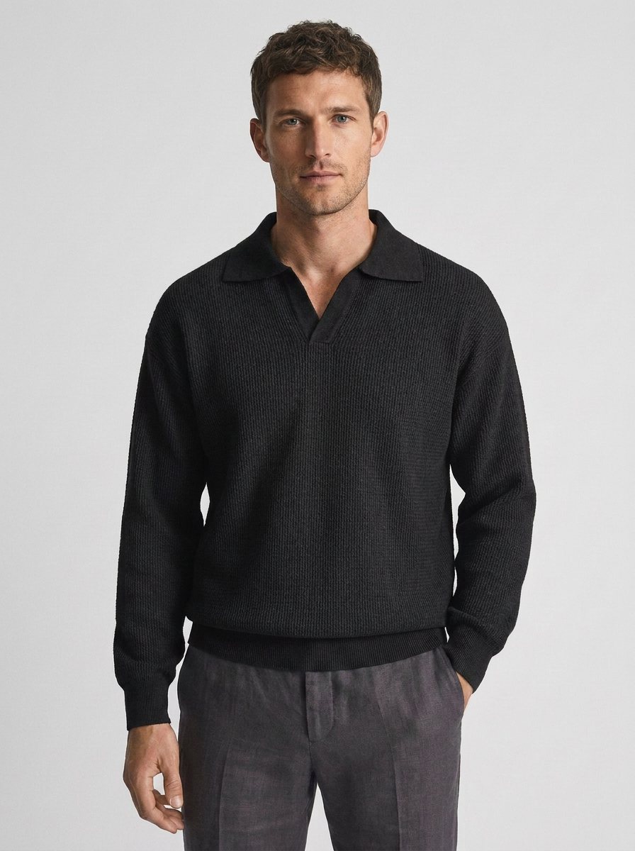 Men's Long Sleeve Polo Shirt