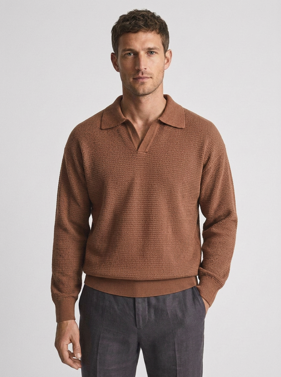 Men's Long Sleeve Polo Shirt