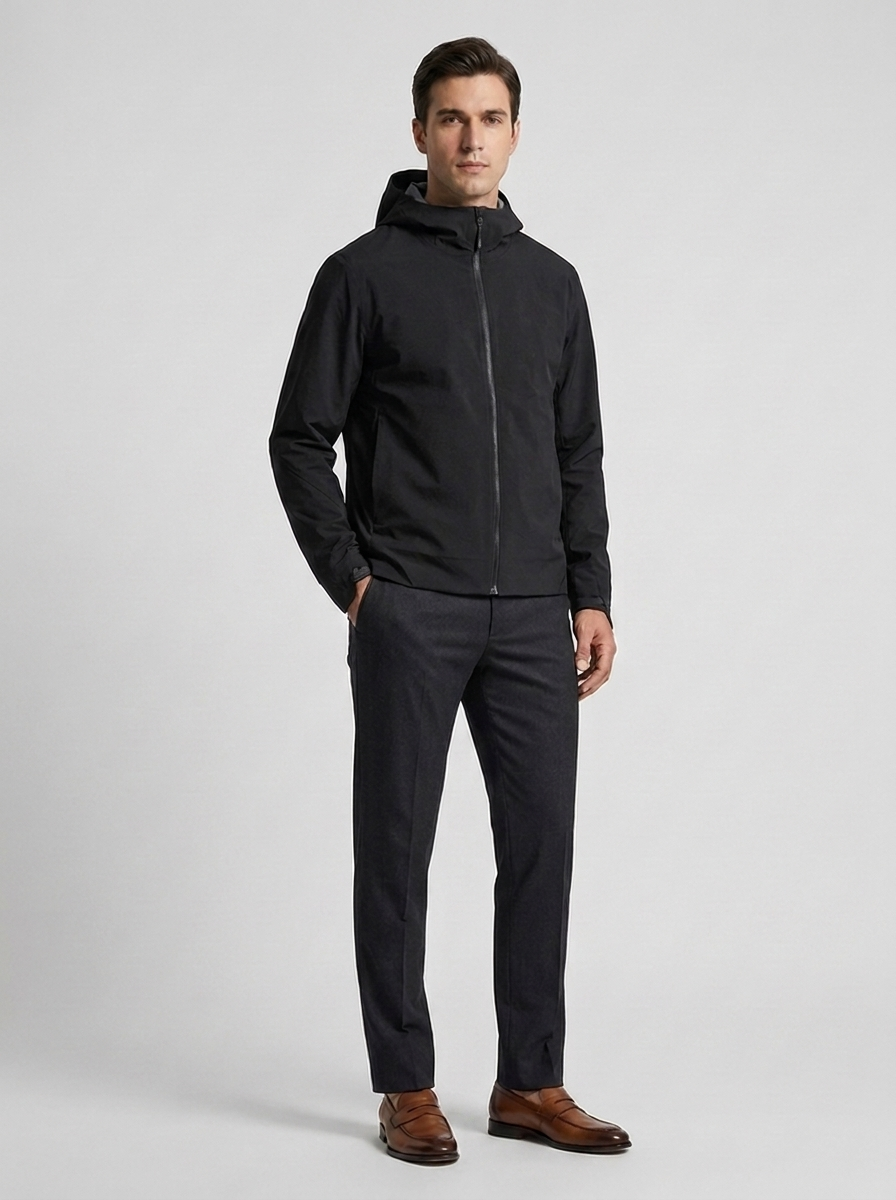 Men's Softshell Hooded Jacket Wind Resistant Breathable