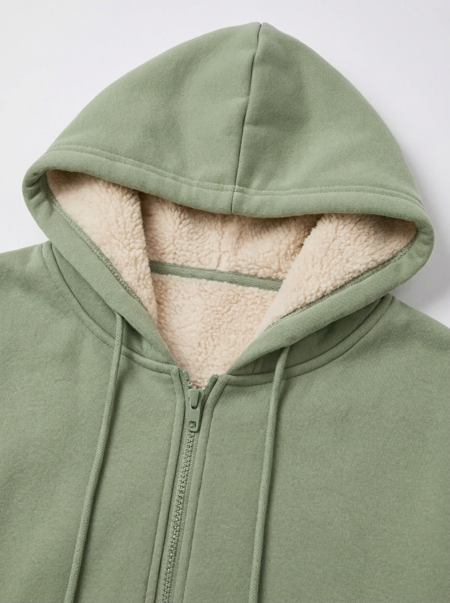 Women's Wool-Lined Fleece Coat - Warm Winter Outerwear