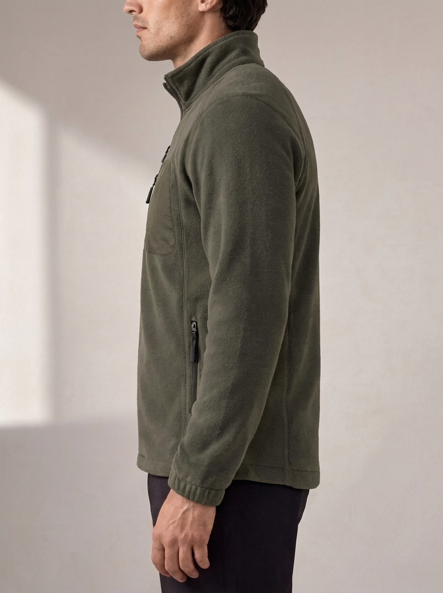 Men's Thickened Fleece Sweatshirt for Outdoor Casual Wear