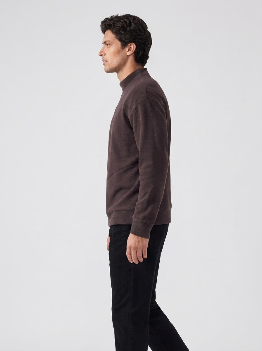Men's Fleece Half-Turtleneck Sweater