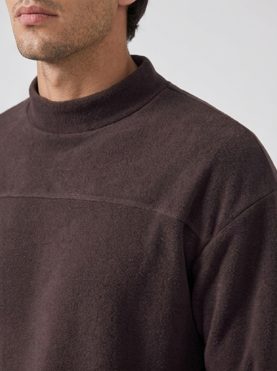 Men's Fleece Half-Turtleneck Sweater