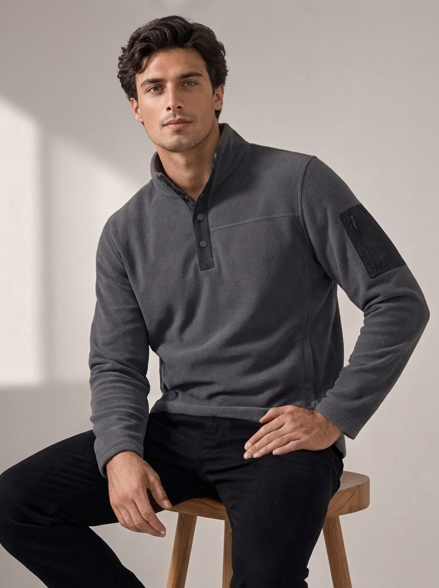 Men's Quarter-Zip Fleece Pullover