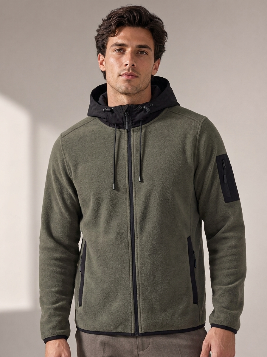 Men's Full-Zip Hooded Fleece Jacket