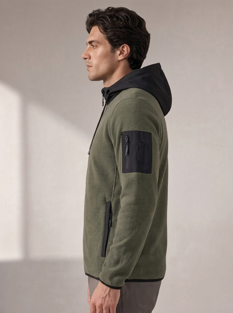 Men's Full-Zip Hooded Fleece Jacket