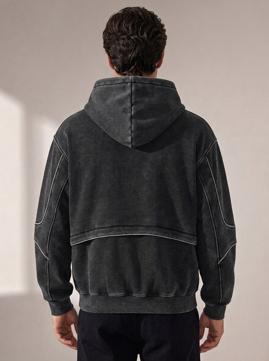 Men's Oversized Fleece-Lined Hoodie