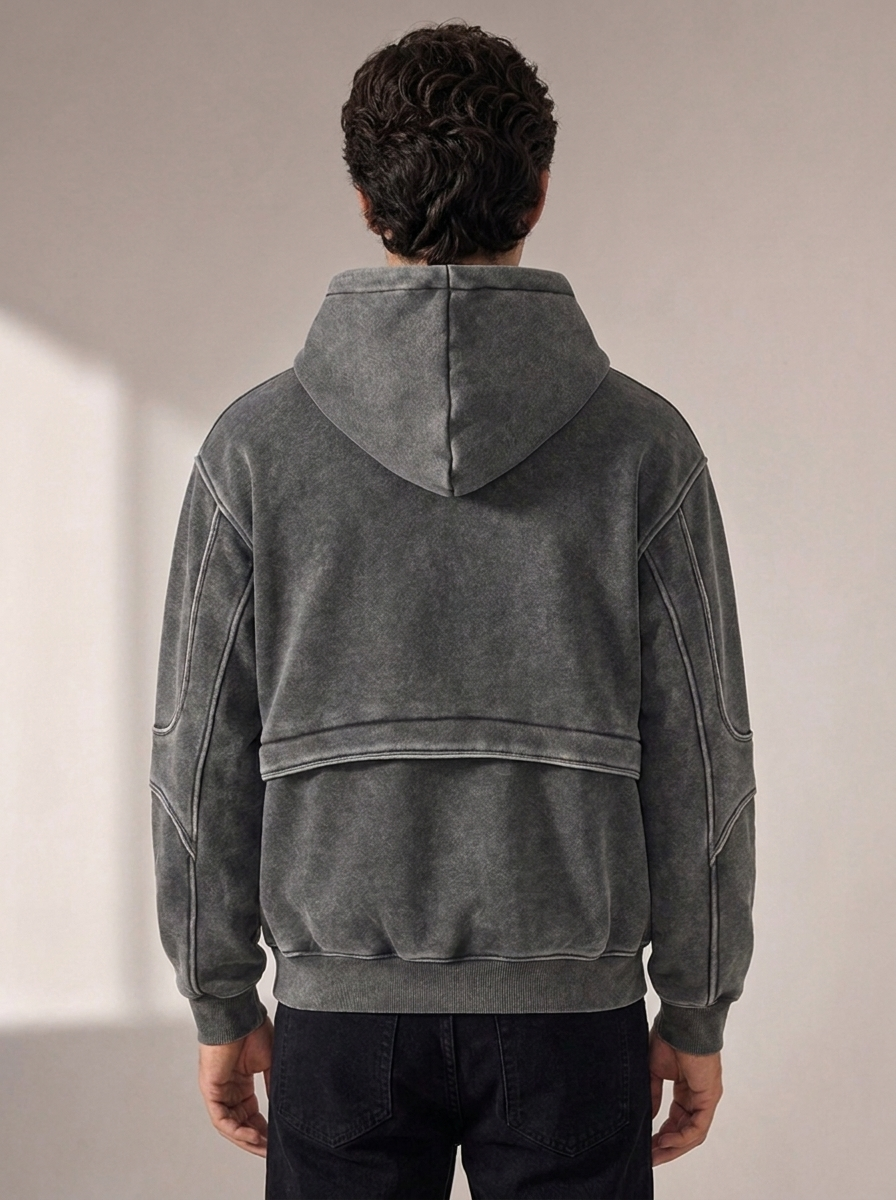 Men's Oversized Fleece-Lined Hoodie